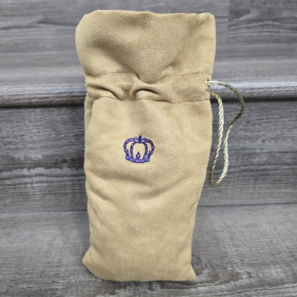 Crown Royale 6 suede bags with gold draw string and logo - Picture 2 of 7